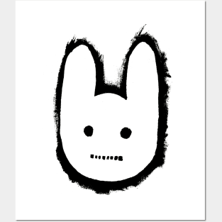 Bunnyhead 1 (Transparent) Posters and Art